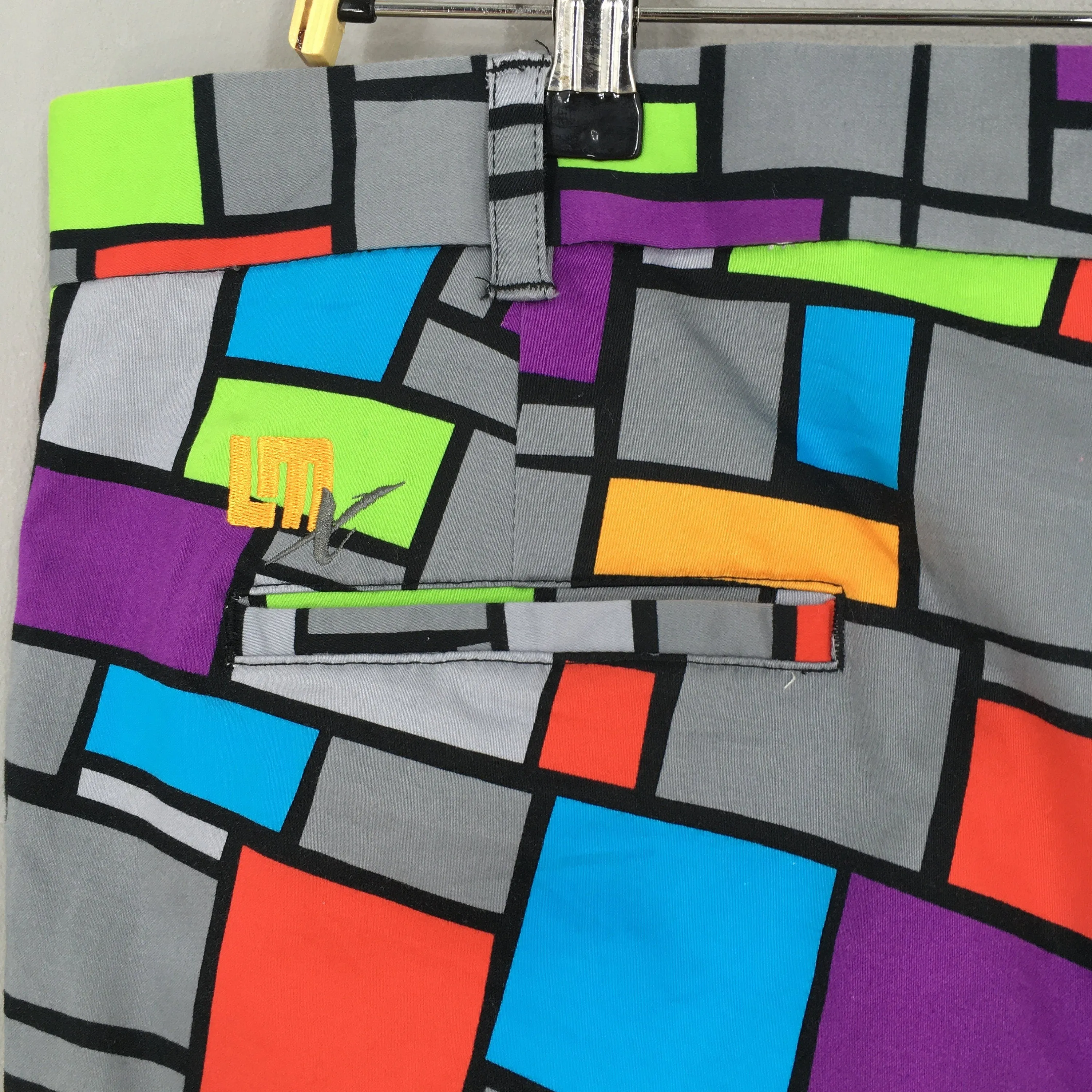 Loudmouth Golf Multicolor Checkered Pants Size 39x28