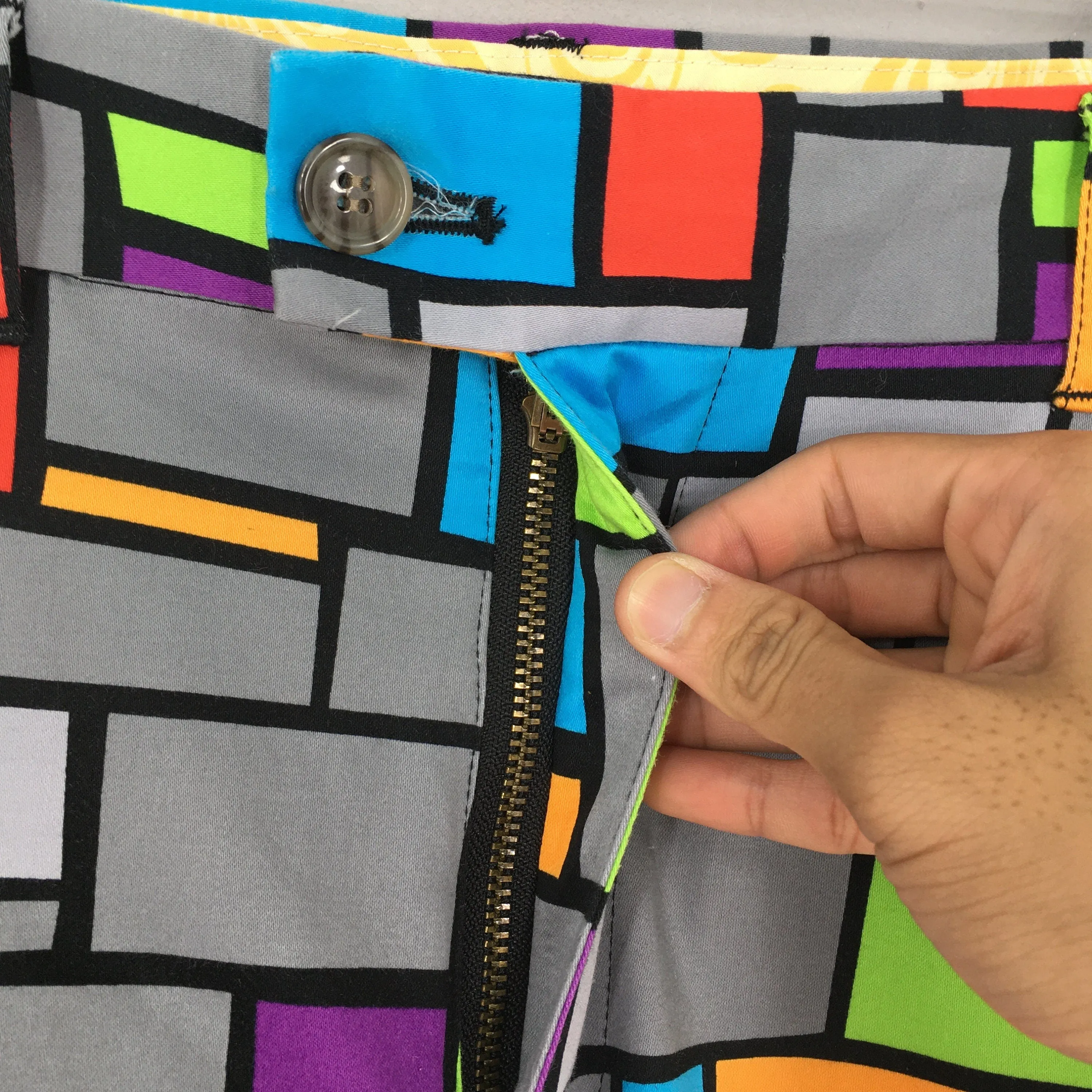 Loudmouth Golf Multicolor Checkered Pants Size 39x28