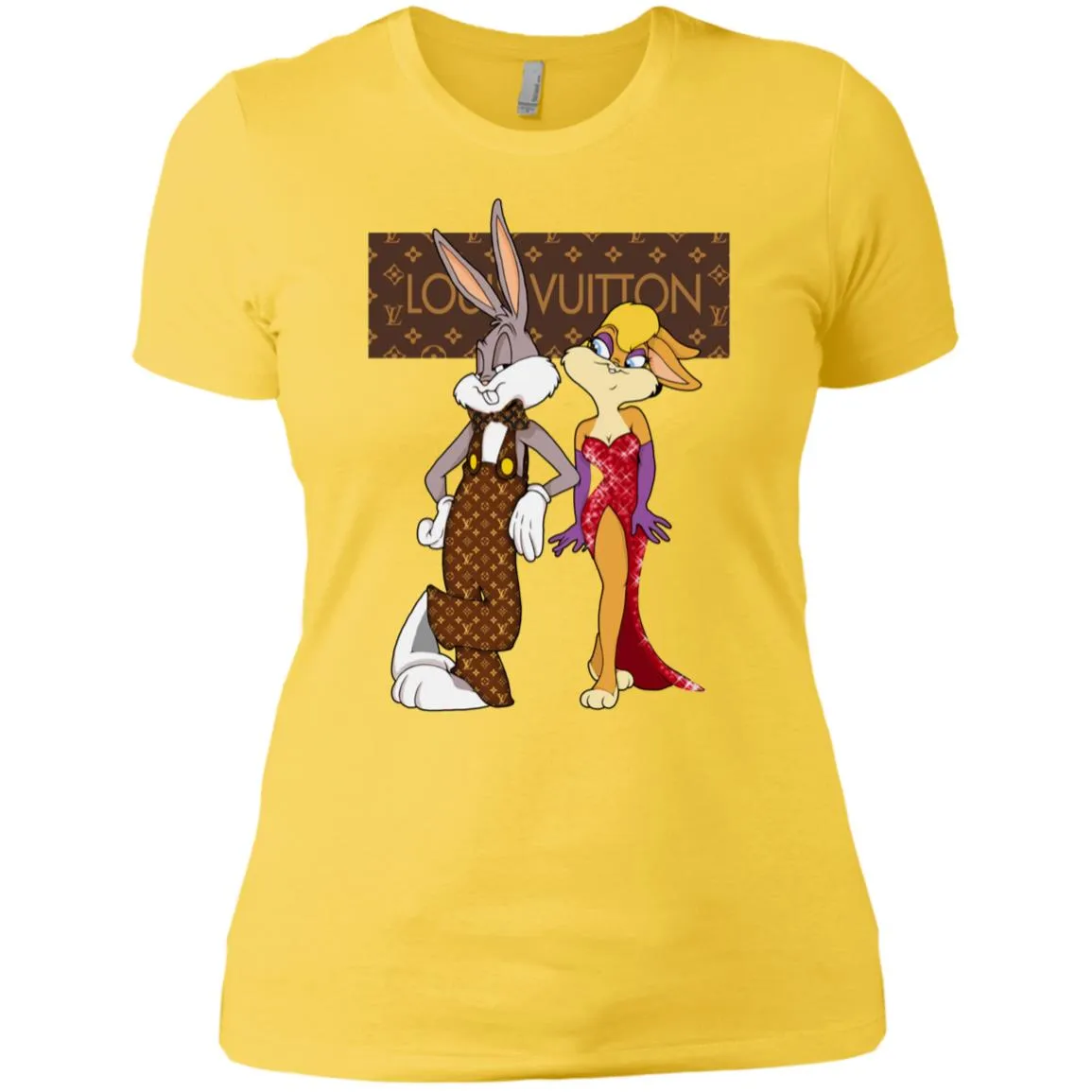 Louis Vuitton Rabbit Love Family T-shirt Women Cotton T-Shirt