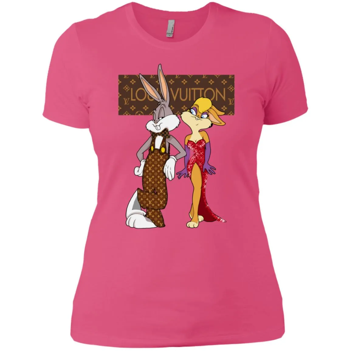 Louis Vuitton Rabbit Love Family T-shirt Women Cotton T-Shirt