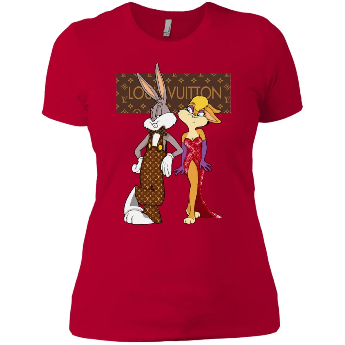 Louis Vuitton Rabbit Love Family T-shirt Women Cotton T-Shirt