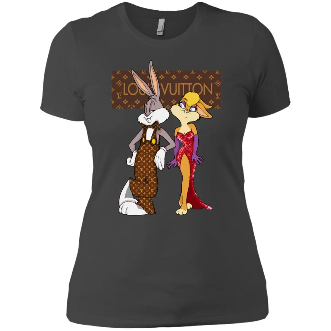 Louis Vuitton Rabbit Love Family T-shirt Women Cotton T-Shirt