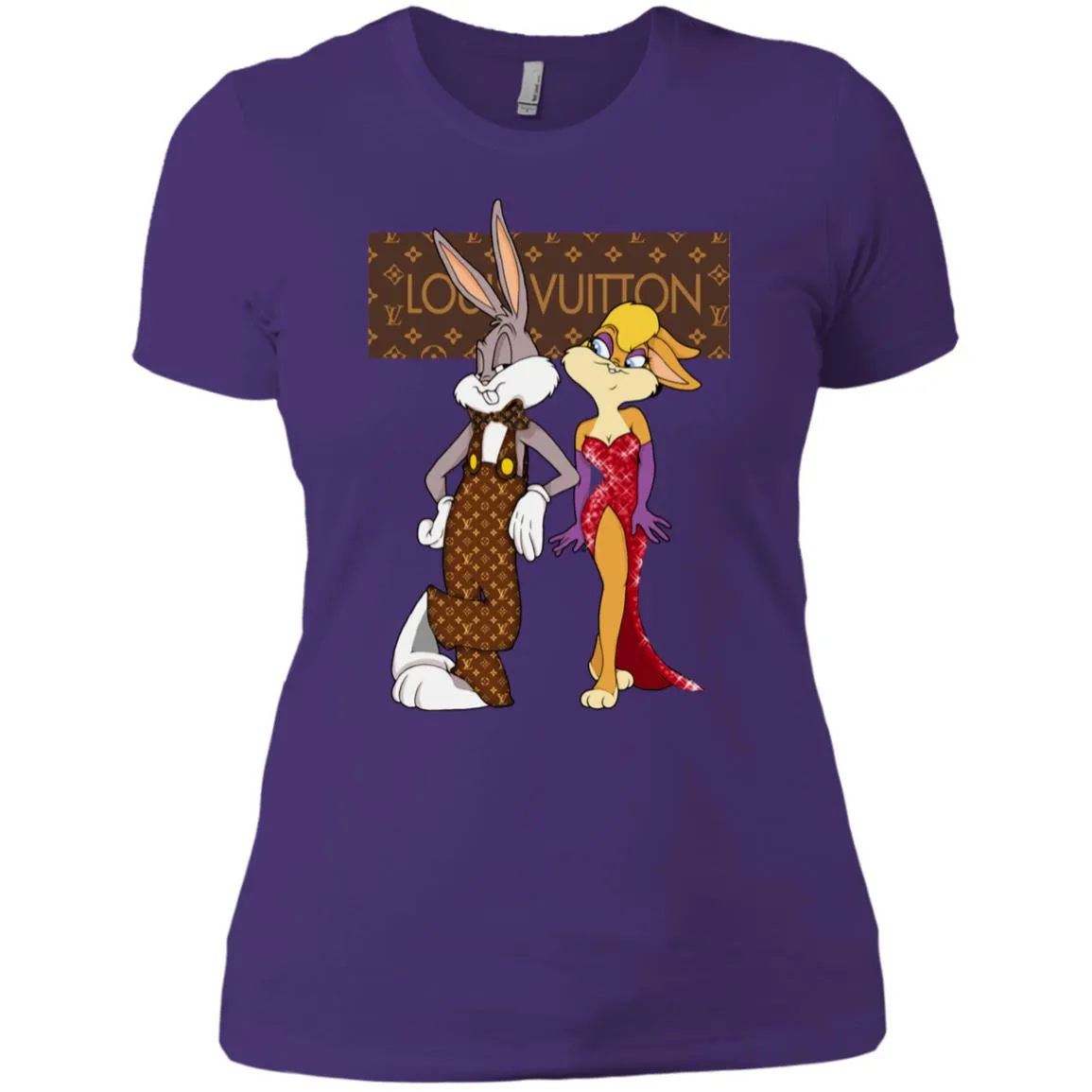 Louis Vuitton Rabbit Love Family T-shirt Women Cotton T-Shirt