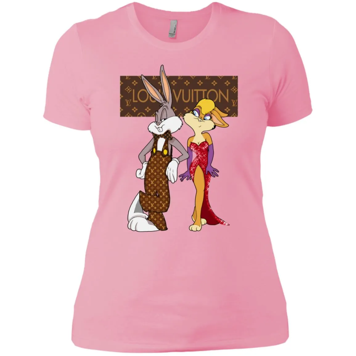 Louis Vuitton Rabbit Love Family T-shirt Women Cotton T-Shirt