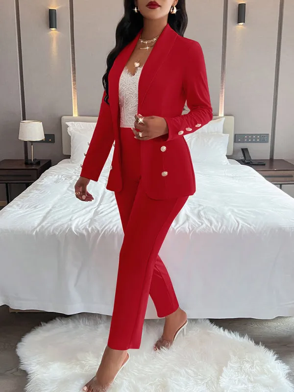 Luna Double Breasted Biz Suit