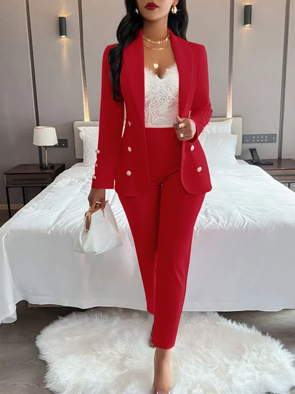 Luna Double Breasted Biz Suit