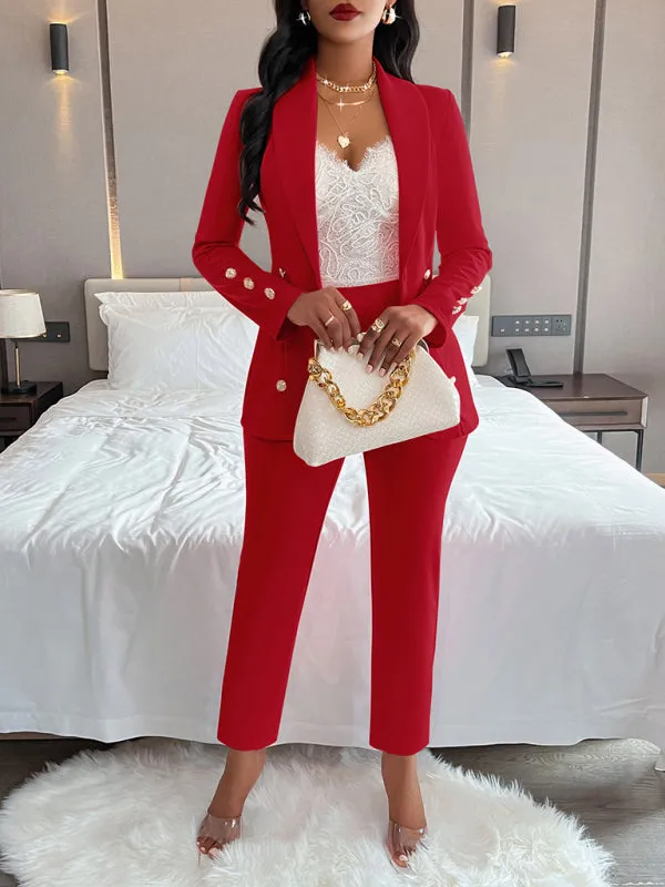 Luna Double Breasted Biz Suit
