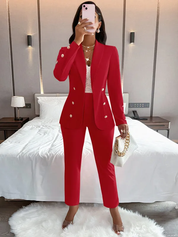 Luna Double Breasted Biz Suit