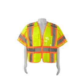 LVM3/OVM3-5PB-CB1 ANSI 107-Class 3 High-Vis Mesh Breakaway Short Sleeve Vest Two Tone Deluxe