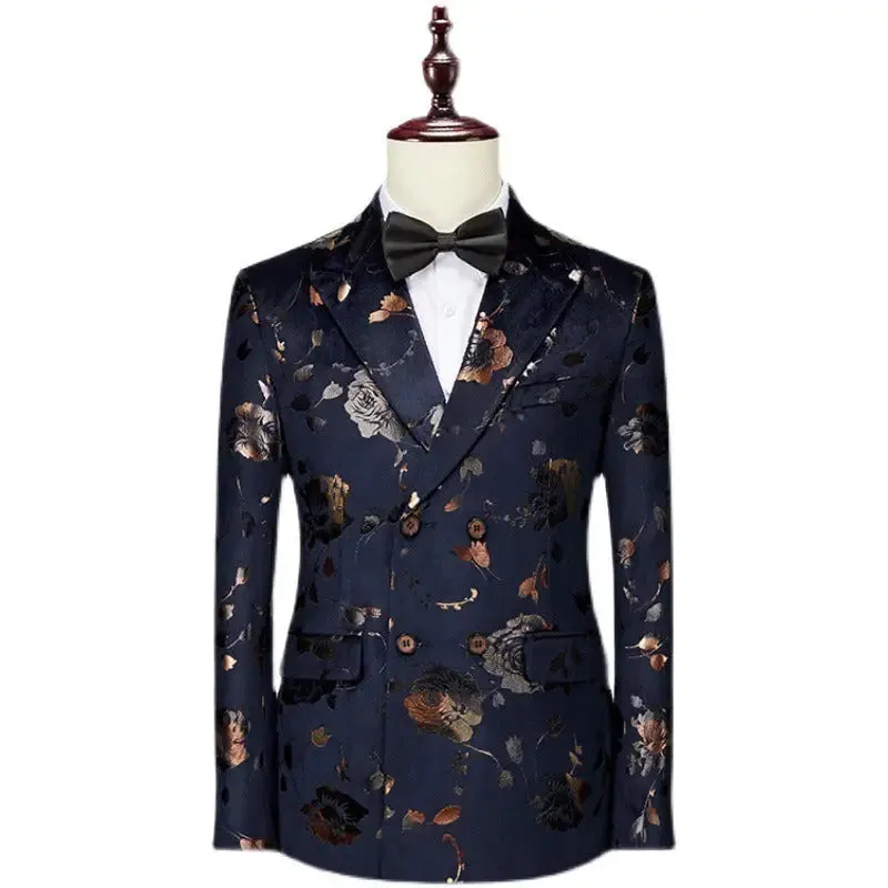 Men wedding dress set presenter dress business casual blazers slim