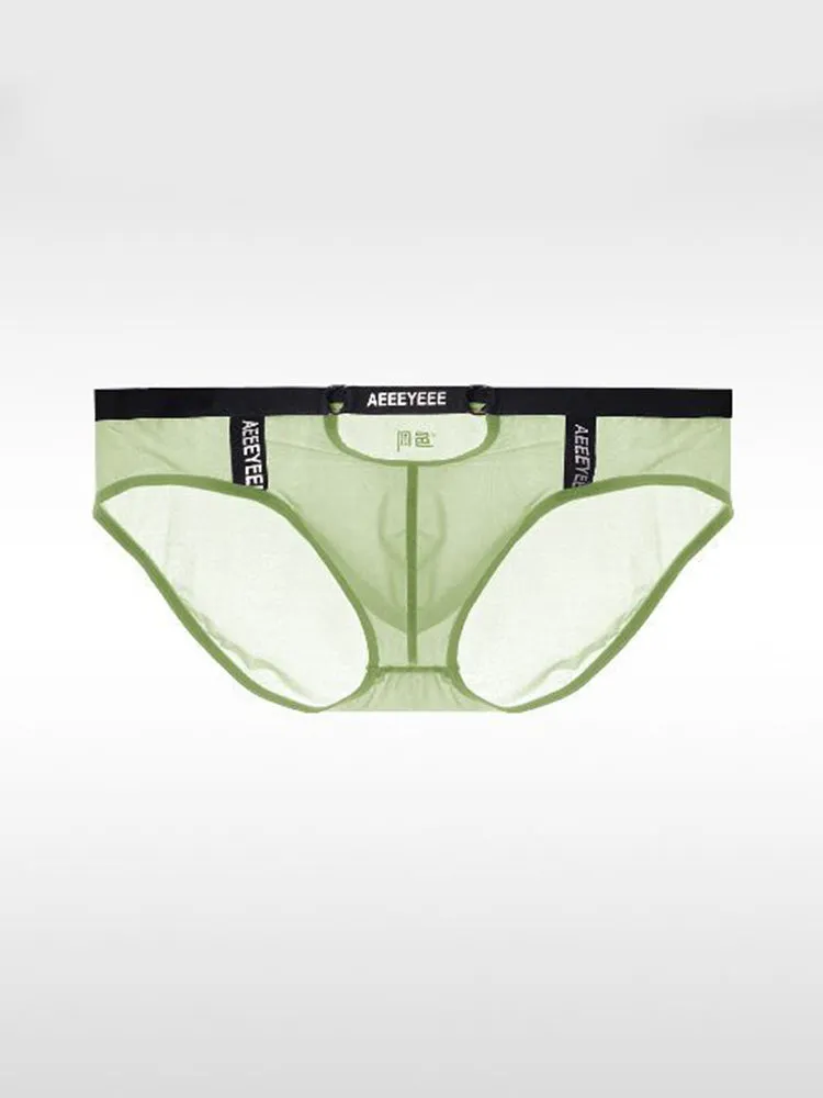 Men's Low Waist Narrow Waist Ice Silk Breathable Convex Pocket Briefs