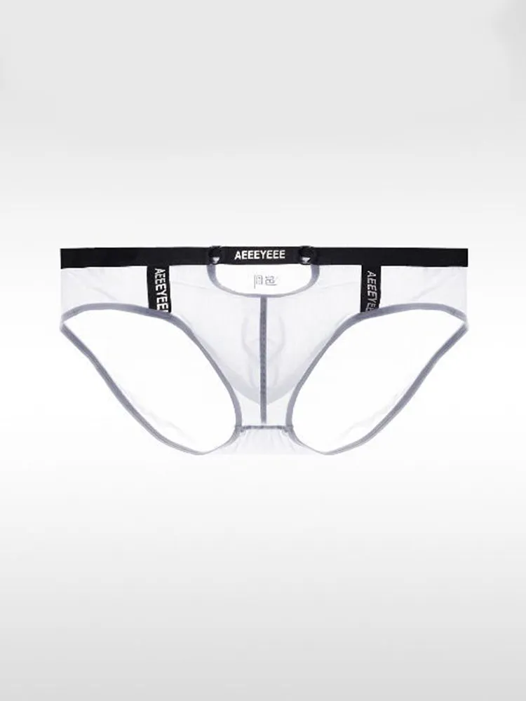 Men's Low Waist Narrow Waist Ice Silk Breathable Convex Pocket Briefs