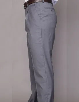 Men's Regular Fit Pants 100% Fine Wood Pleasted | Charcoal | PA-200A