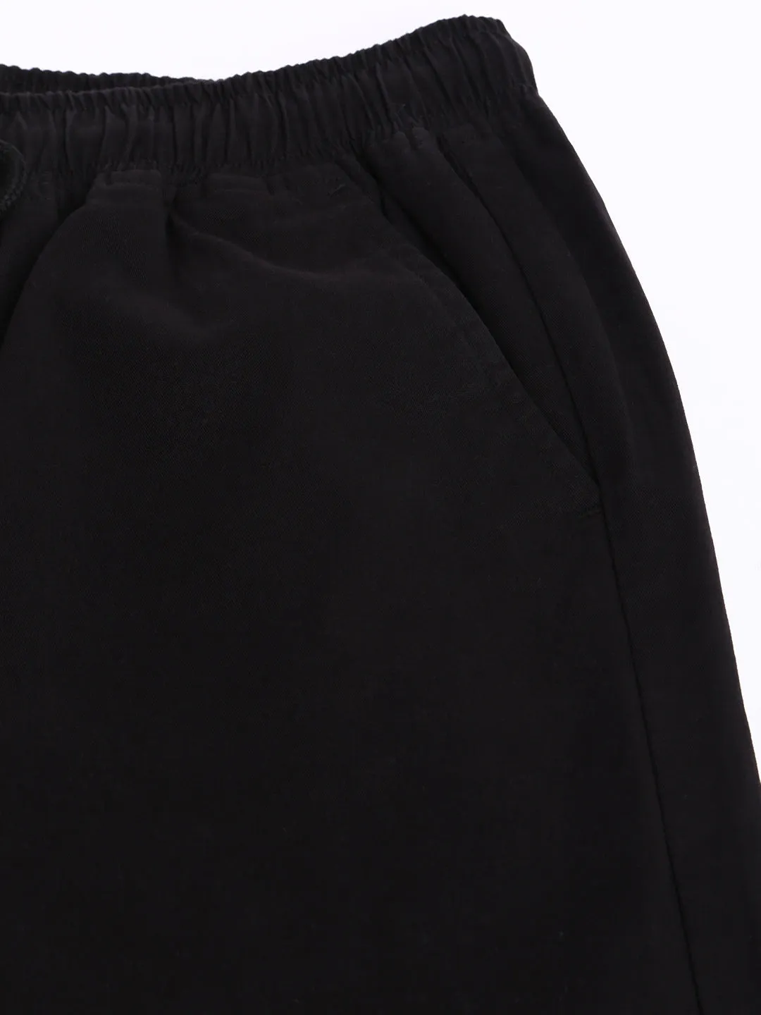 Men's Straight Fit Cotton Joggers (Black)