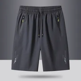 MEN'S SUMMER QUICK DRYING ICE SILK SPORTS SHORTS CASUAL FIVE QUARTER PANTS LARGE BEACH PANTS