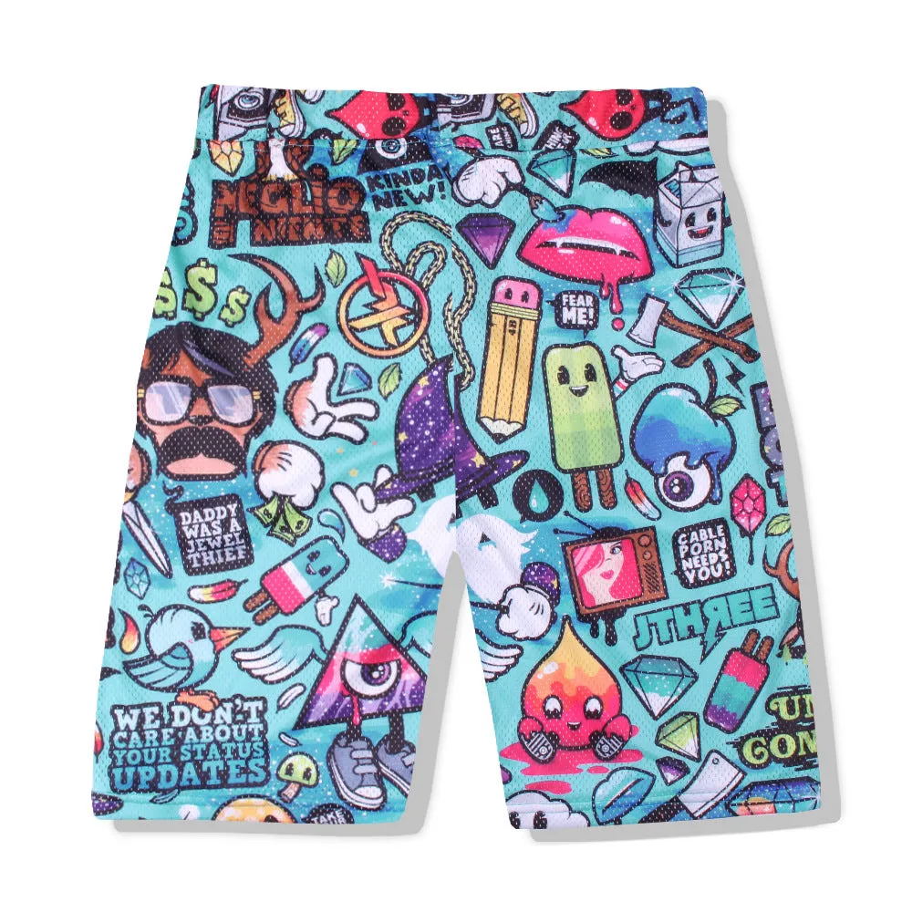 Men's Sweatpants Quick-Drying Men's Floral Pants