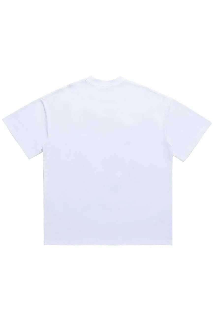 Michelangelo t-shirt art print tee grunge top in white