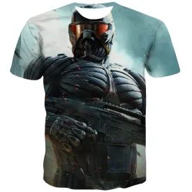 Military T shirts Men War Shirt Print City T-shirts Graphic Gun Tshirt Printed