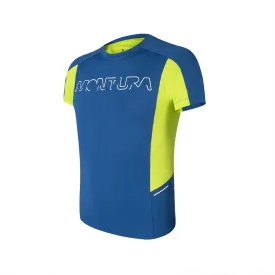 MONTURA RUN LOGO T-SHIRT Uomo leggera e traspirante Colore Deep Blue/Verde Lime