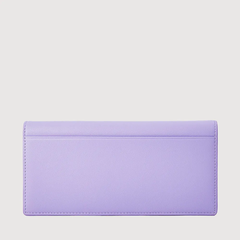 PAN BIFOLD LONG WALLET WITH ZIP COMPARTMENT (BOX GUSSET)