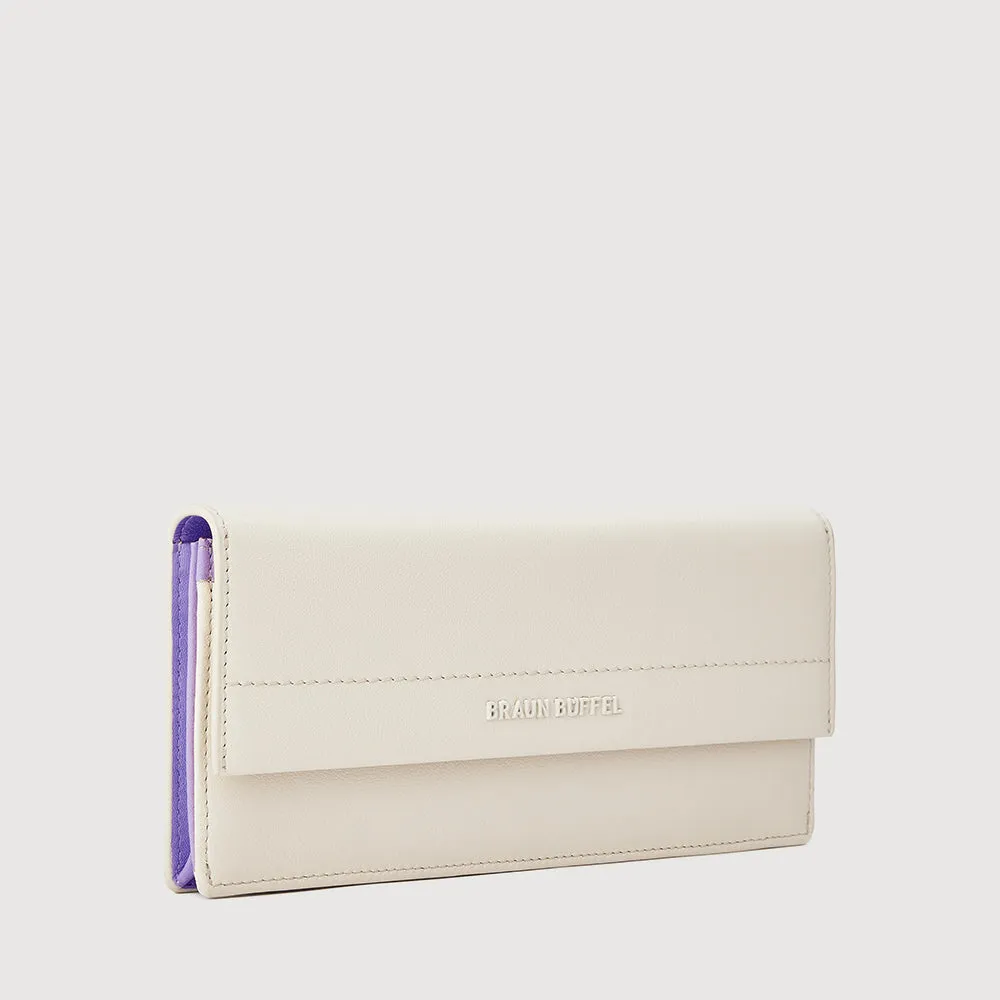 PAN BIFOLD LONG WALLET WITH ZIP COMPARTMENT (BOX GUSSET)