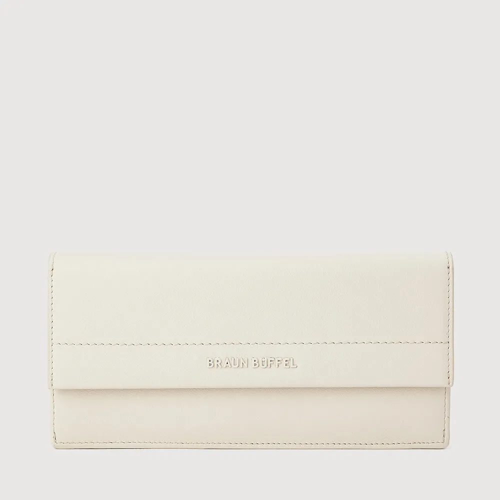 PAN BIFOLD LONG WALLET WITH ZIP COMPARTMENT (BOX GUSSET)