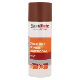 PlastiKote Trade Quick Dry Primer Spray Red Oxide - 400ml