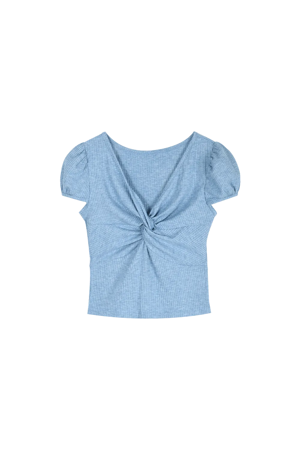 Pleated Design Knit T-shirt for Women