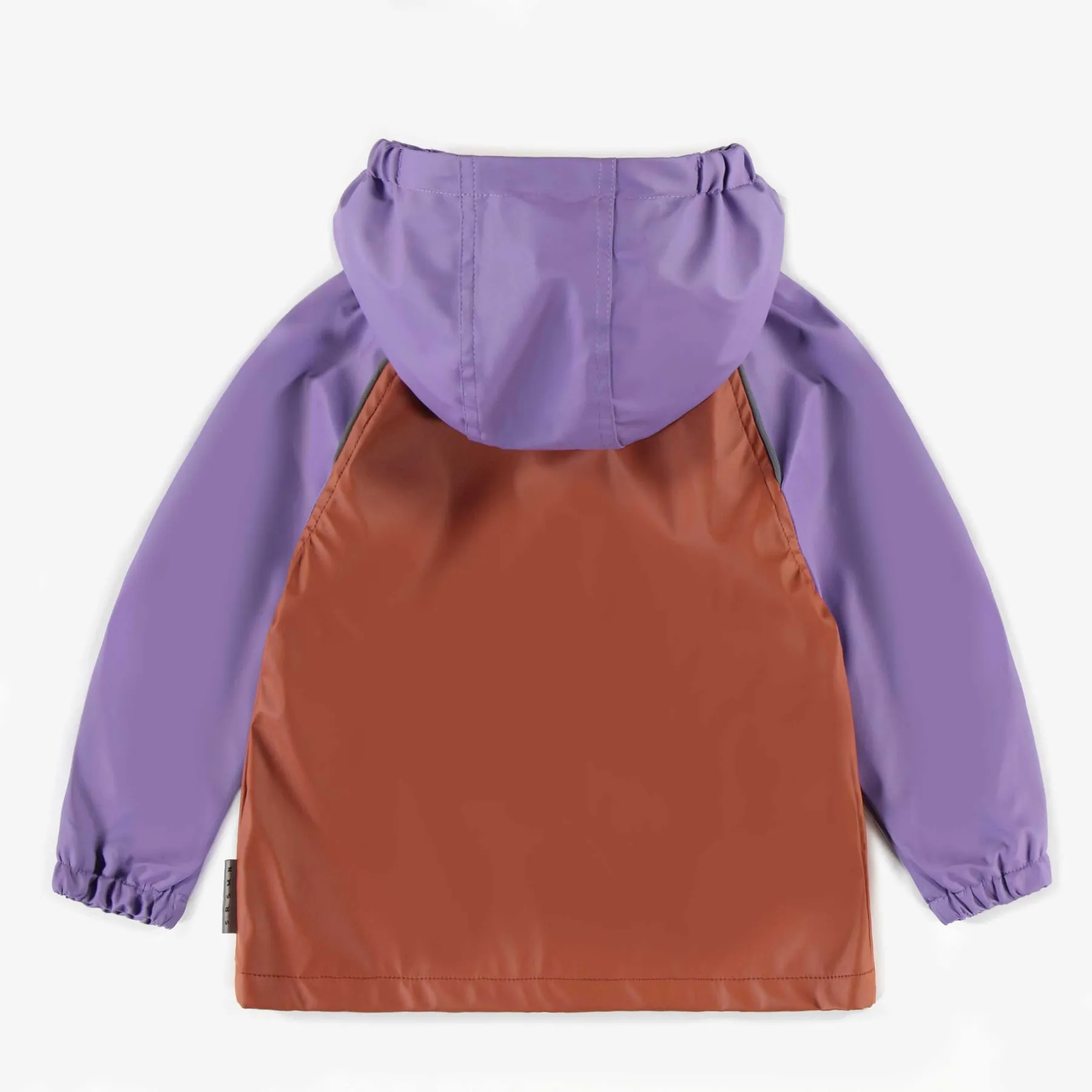 PURPLE AND RUST WATERPROOF COAT IN POLYURETHANE, BABY