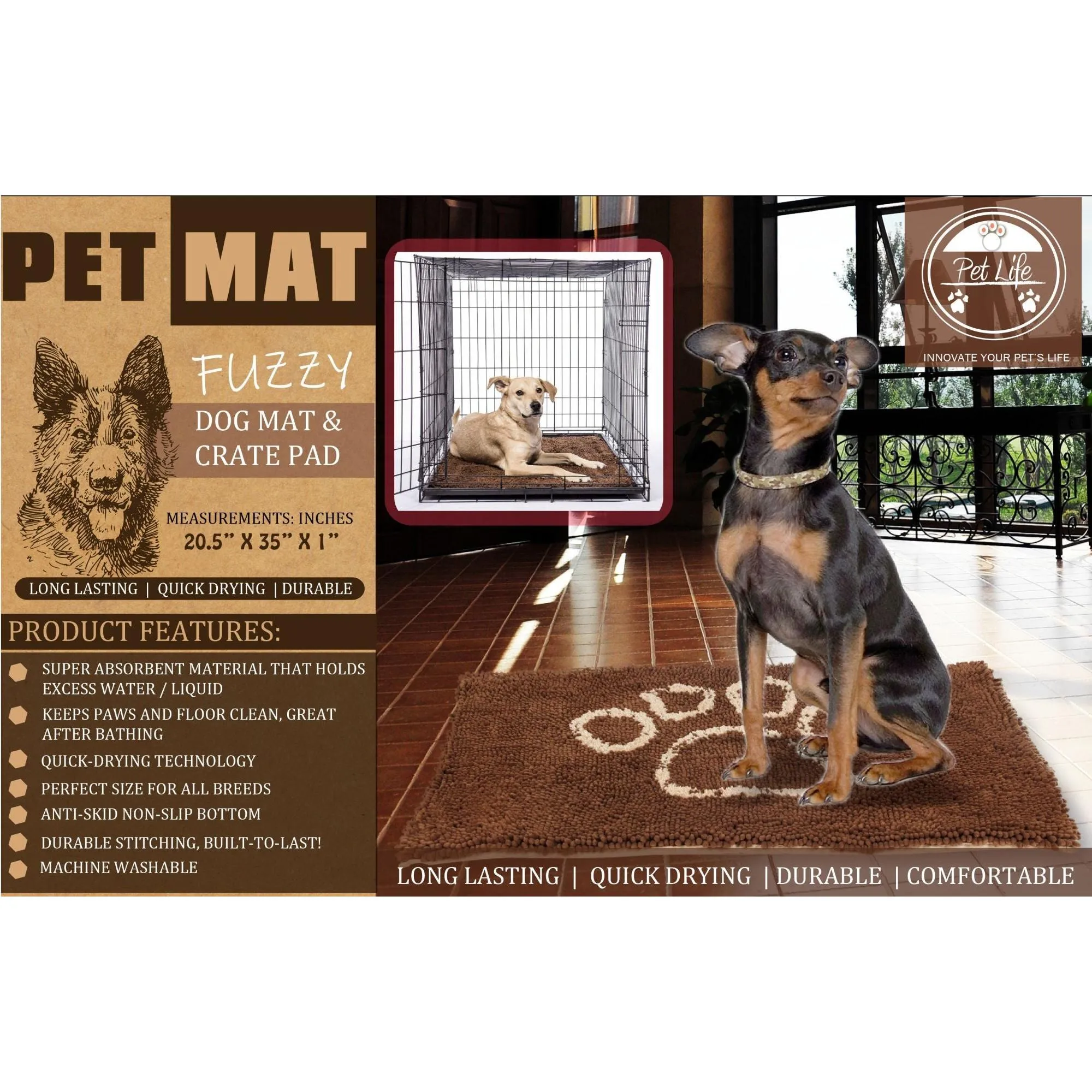 Quick-Drying Dog Mat Comfort