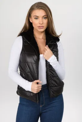 Reversible Vest Fur/Nylon