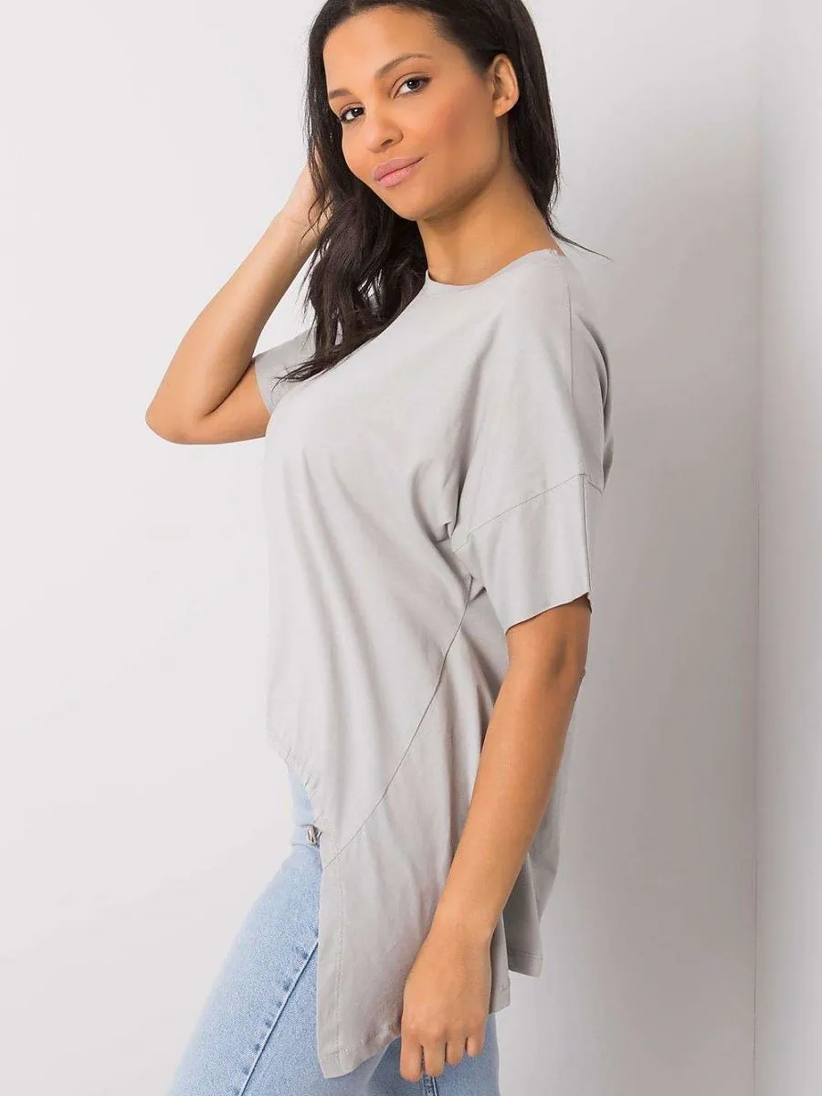Rue Paris WMN Ext Bottom Gry T-shirt