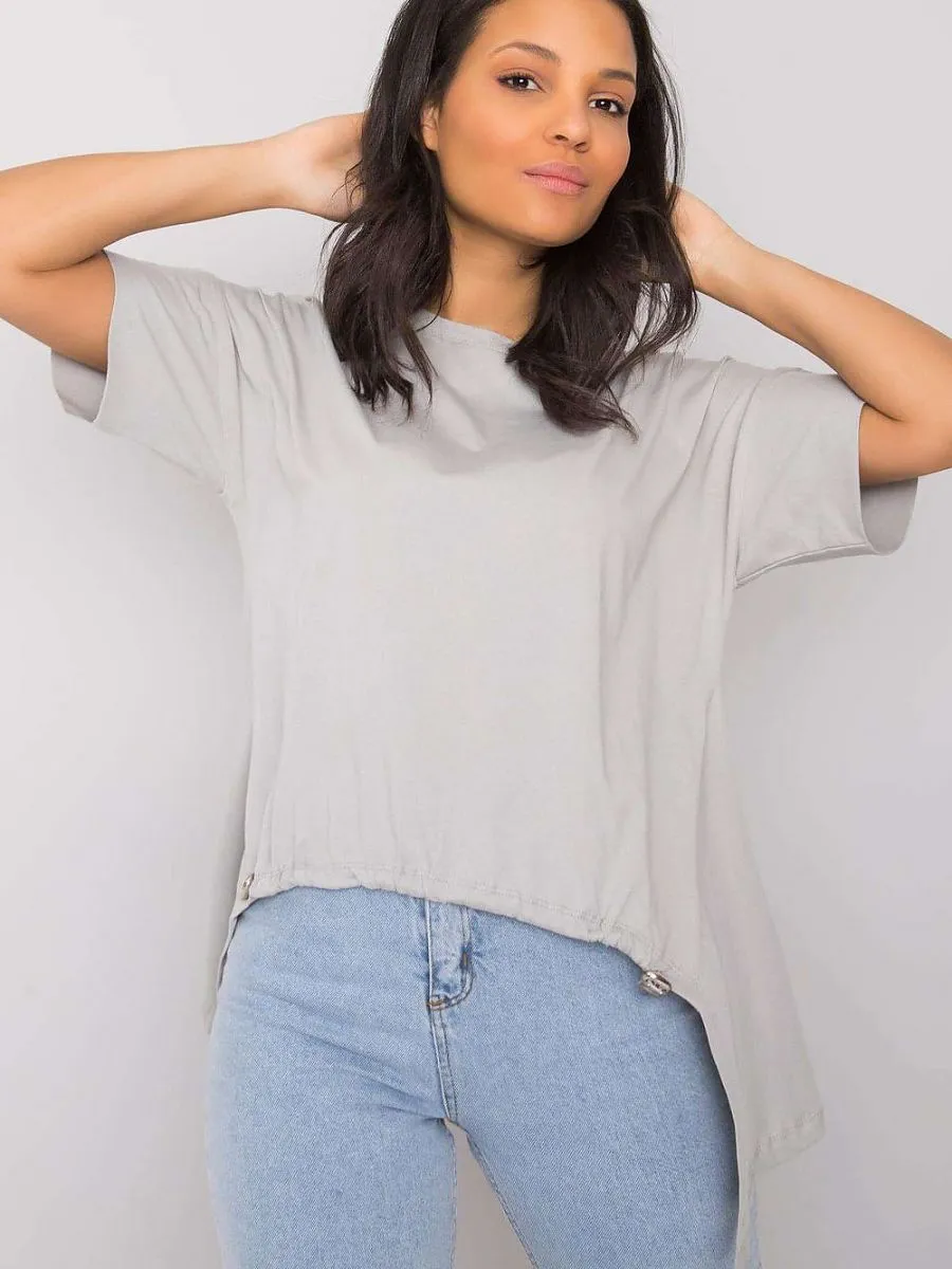 Rue Paris WMN Ext Bottom Gry T-shirt
