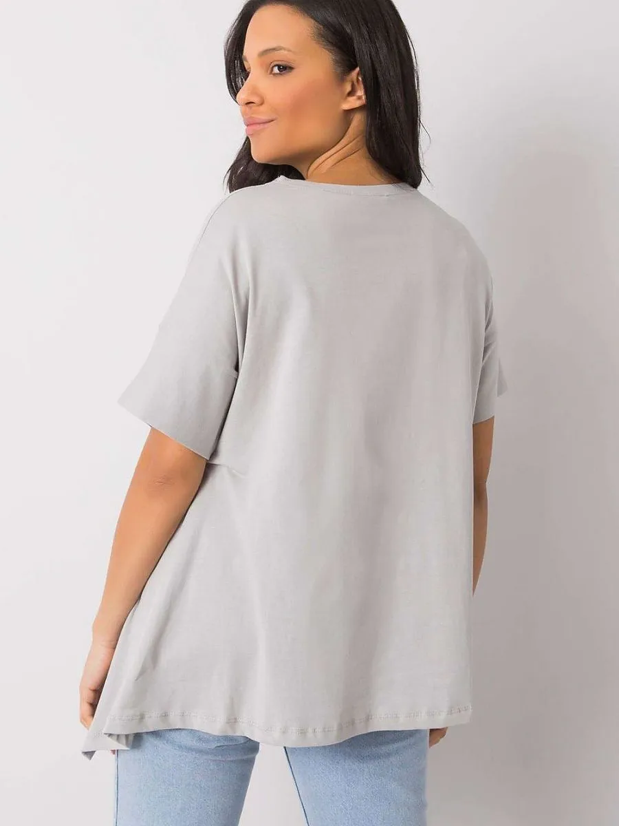 Rue Paris WMN Ext Bottom Gry T-shirt