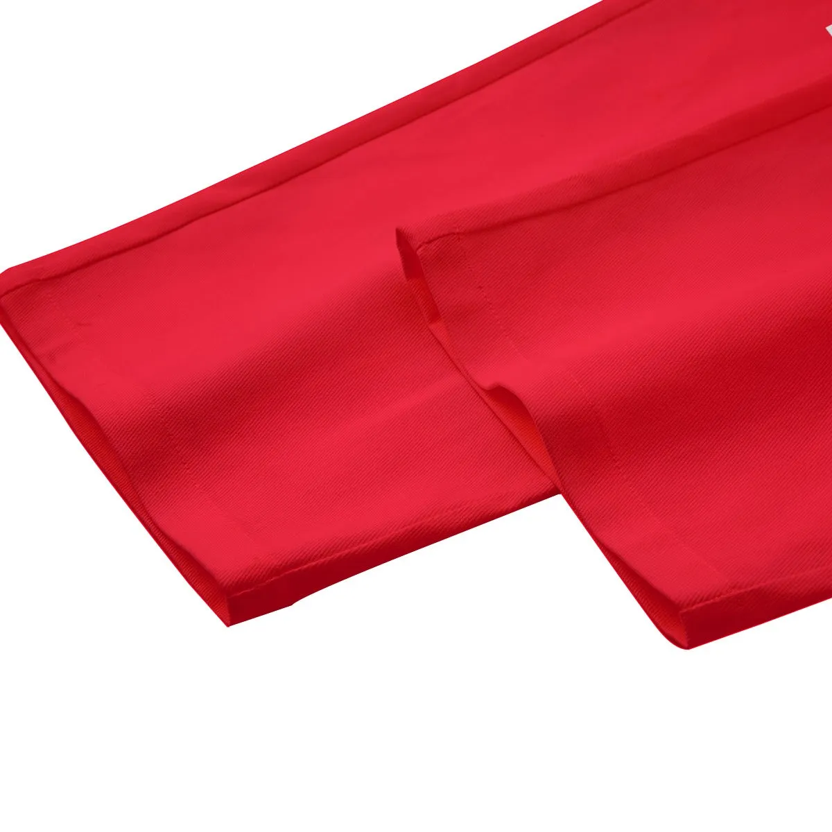 Sixty Eight 93 Logo White Red Unisex Straight Casual Pants