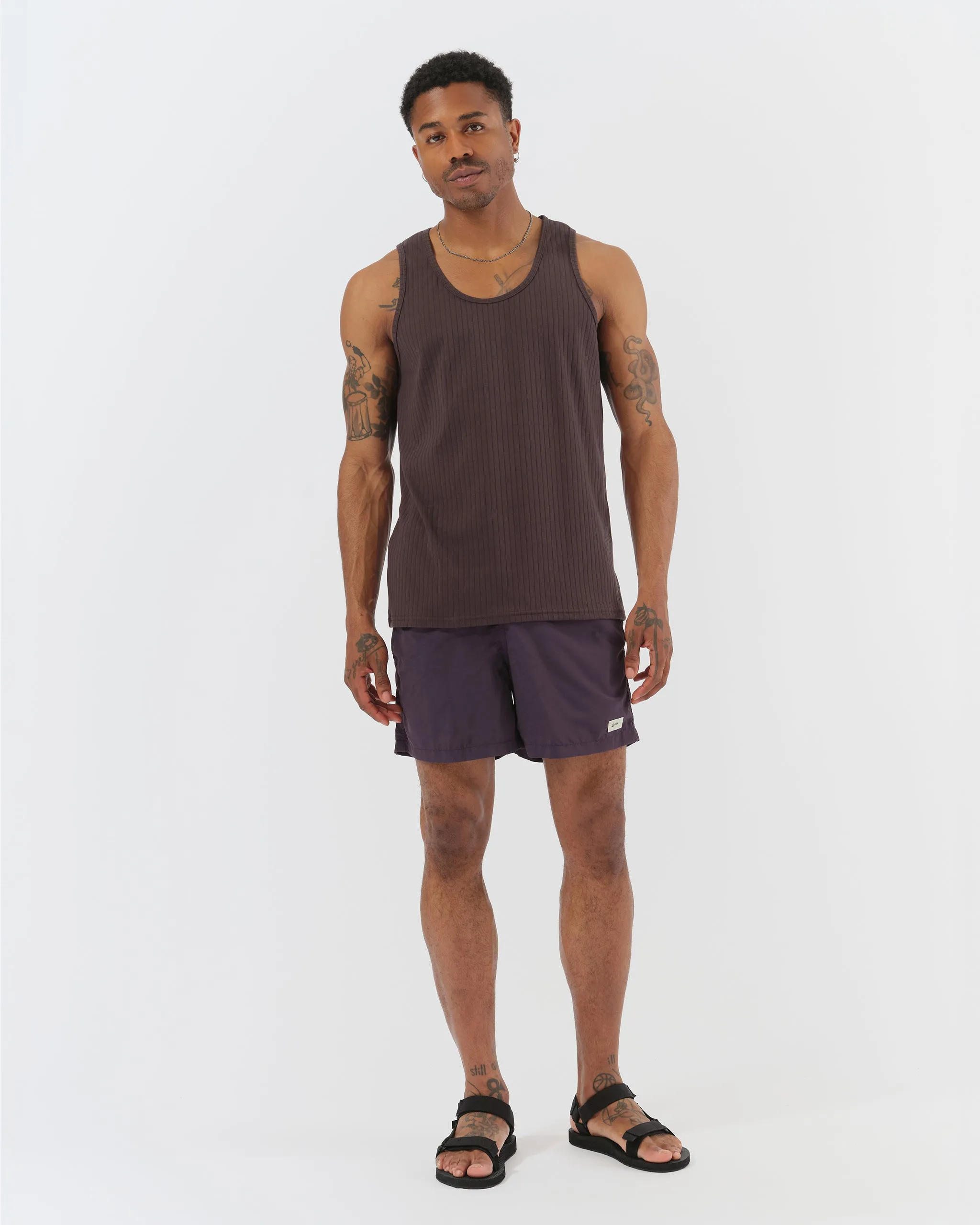 Smoke Wide Rib Tank Top