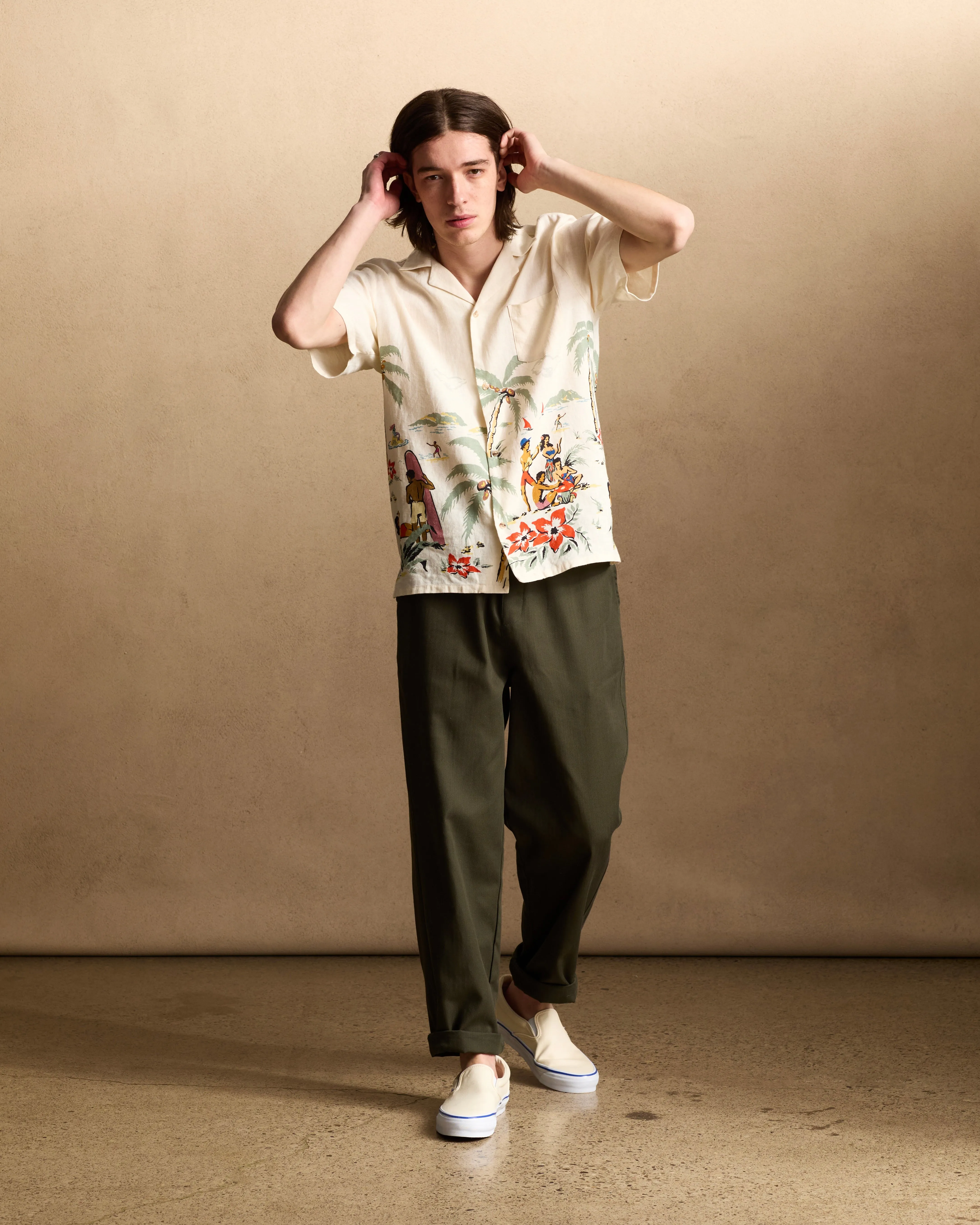 Spruce Herringbone Leisure Pant