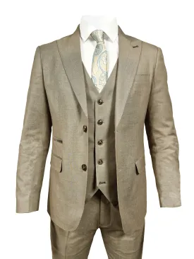 TAVERNY Major - Three-piece Men's Suit Beige