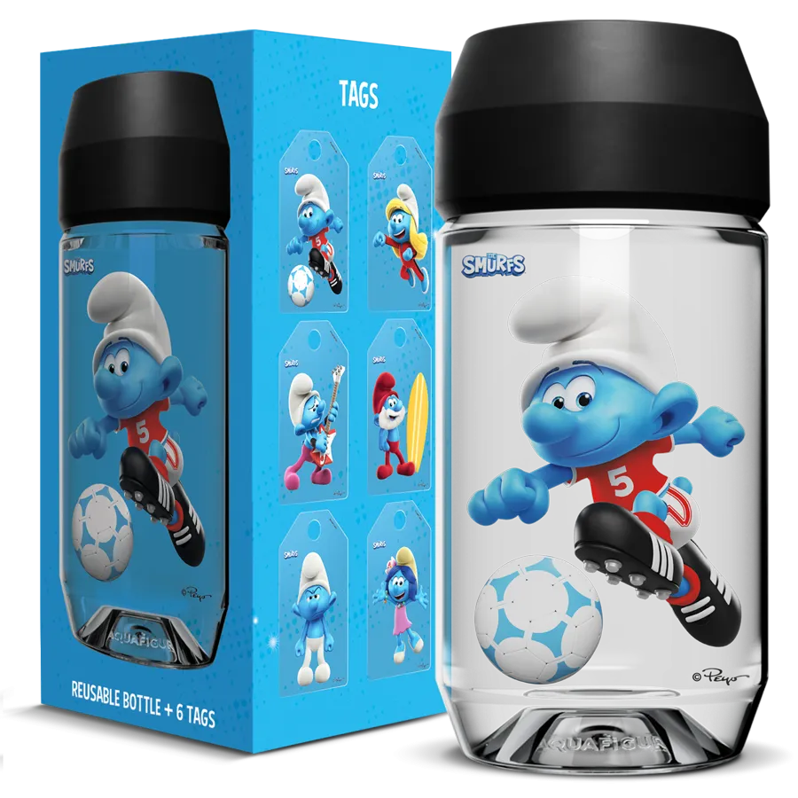 The Smurfs - Aquafigure Bottle including 6 Smurfs