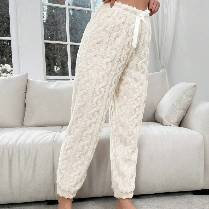Tie Front Flannelette Lounge Pants