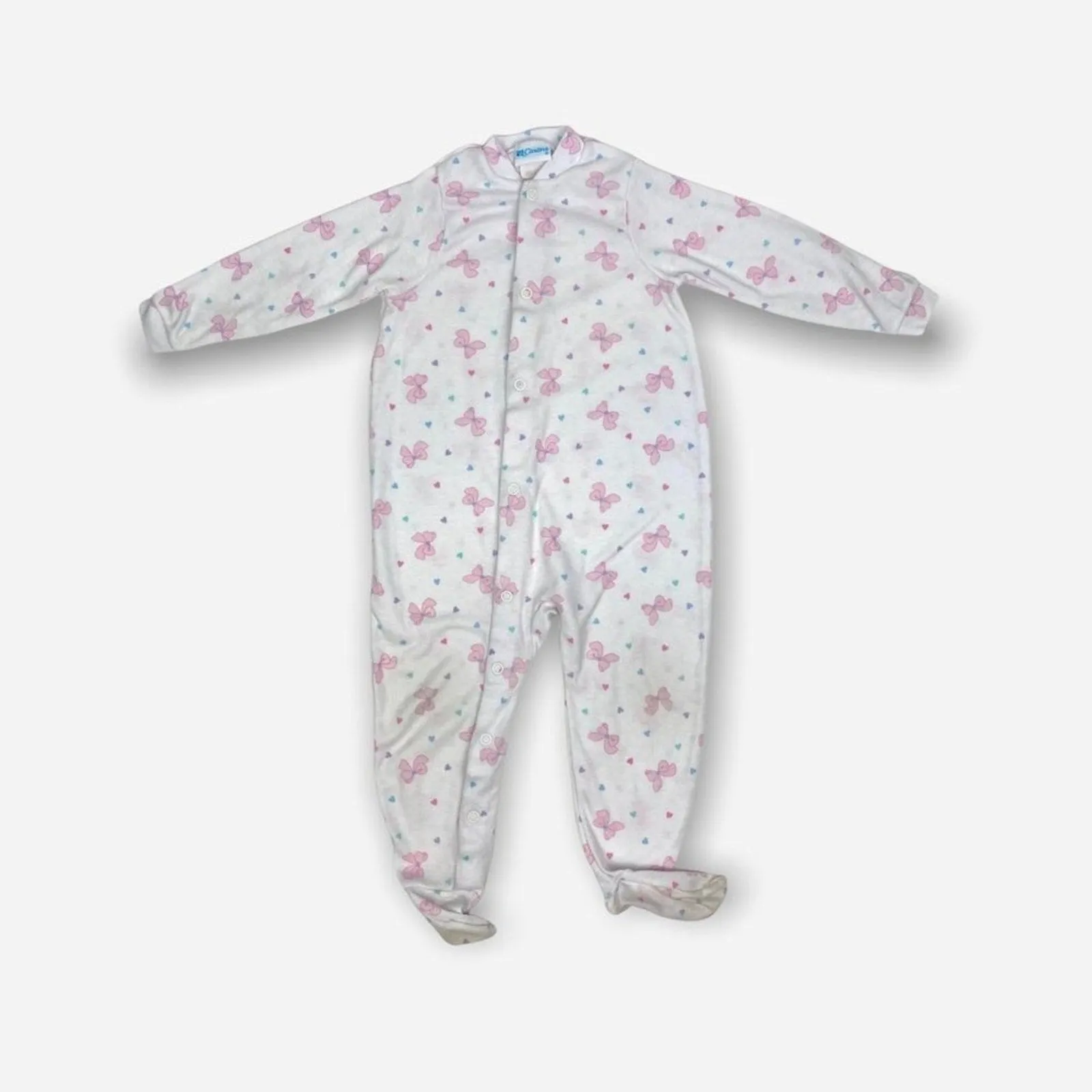 Vintage Carter's One Piece Bow Pajamas XL