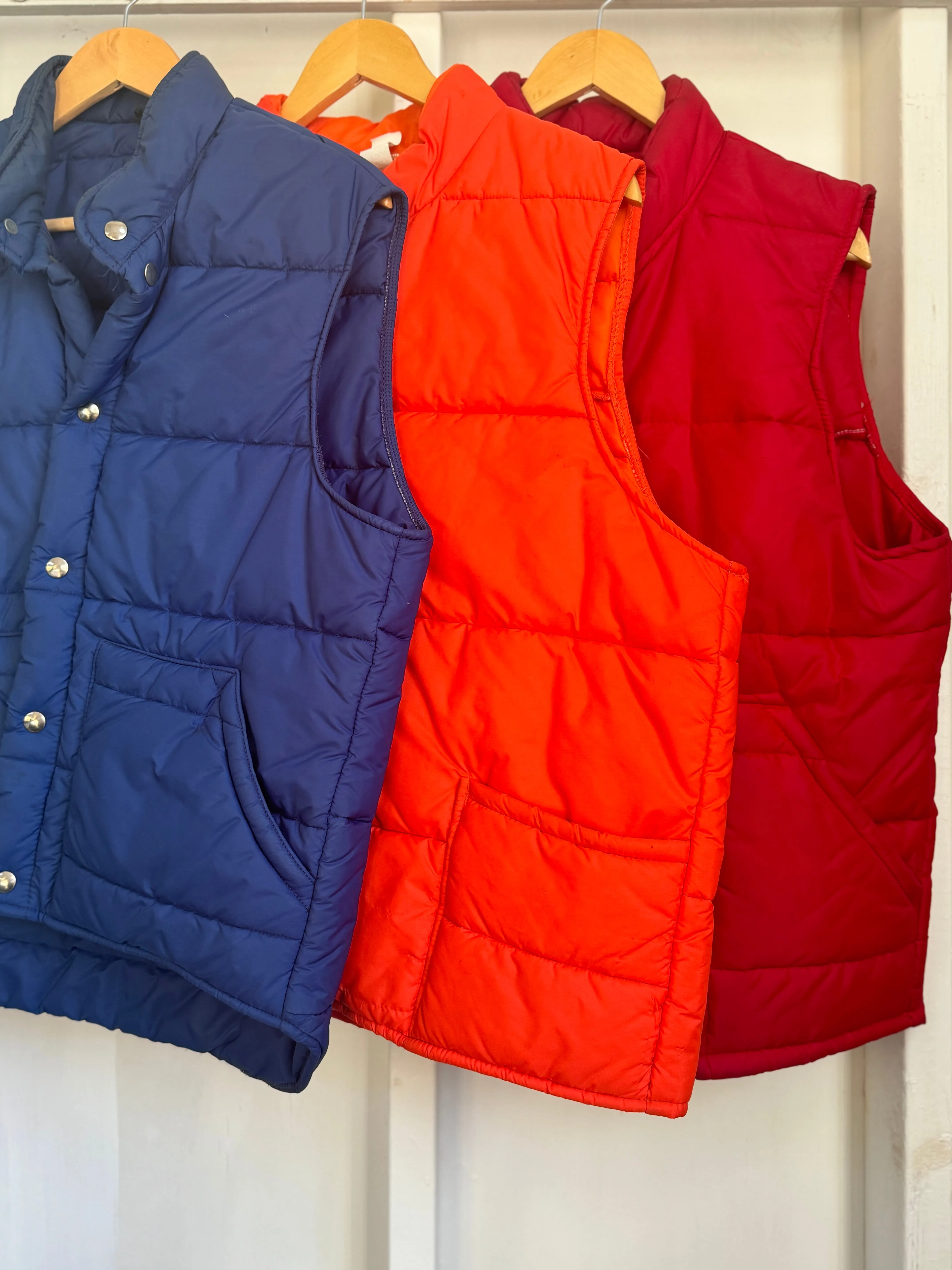 Vintage  Down Vest  - Orange