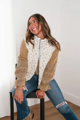 Willow Floral Reversible Puffer Vest