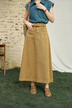 Women High Waist Denim Skirt