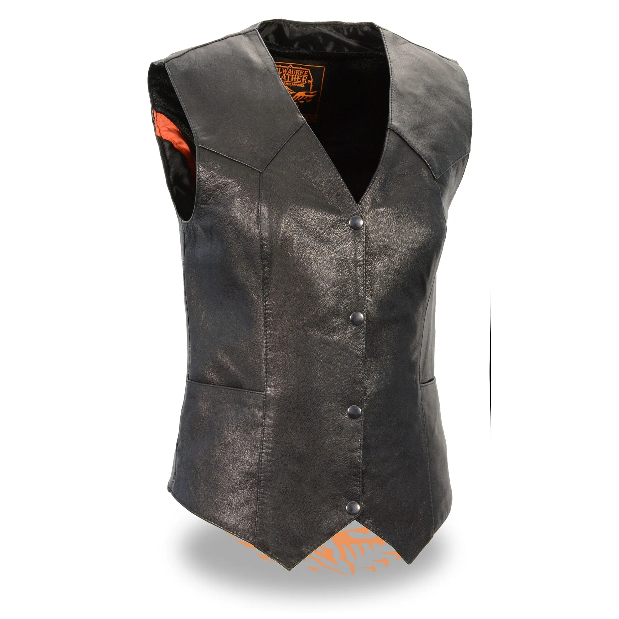 Women’s Black Lightweight Classic Four Snap Vest